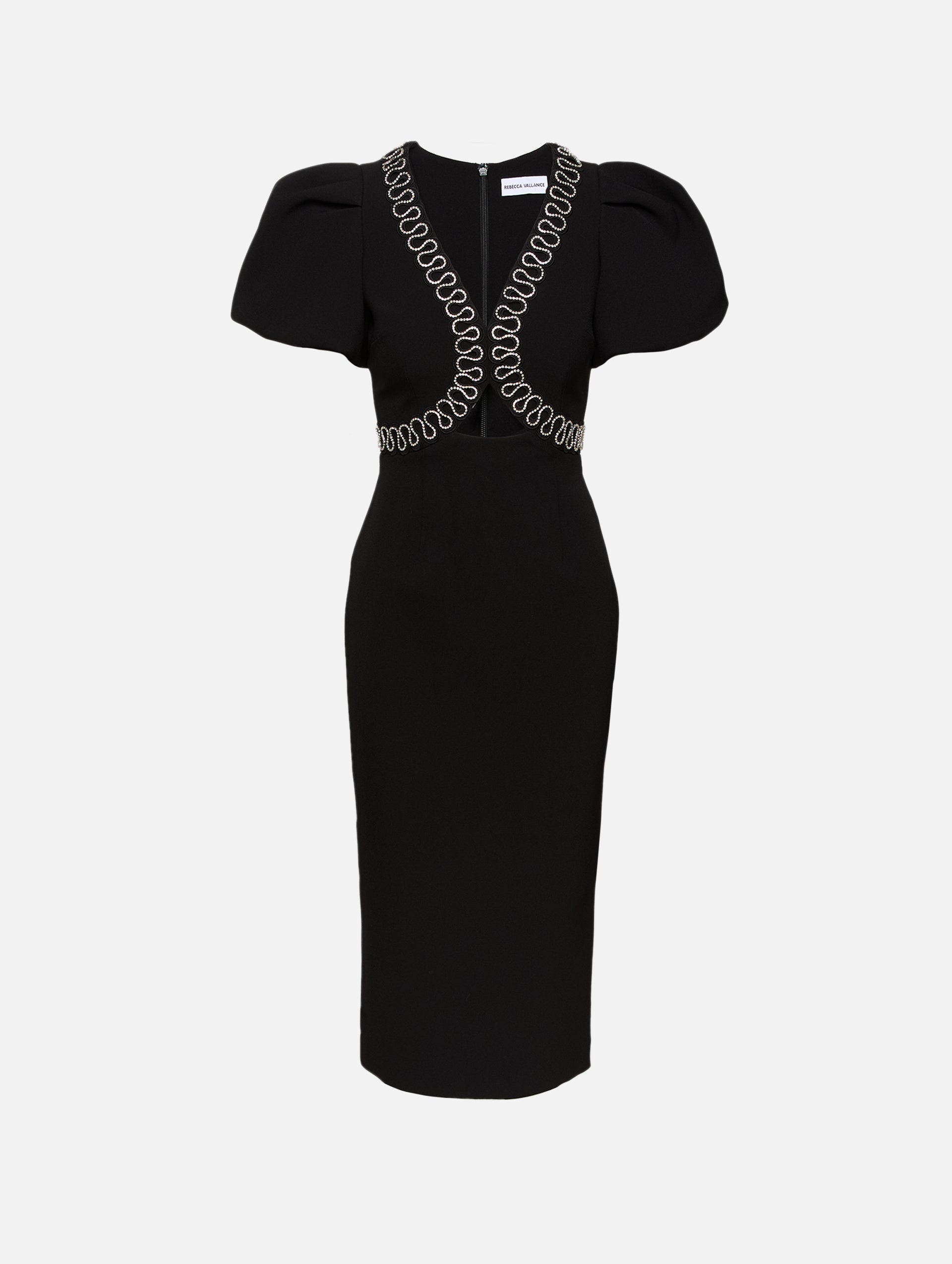 Nyx Puff Sleeve Midi Dress | REBECCA VALLANCE | elysewalker
