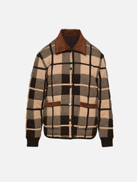 Quilted Plaid Jacket,GUEST IN RESIDENCE,BURNT COCOA/COMBO,Image 1