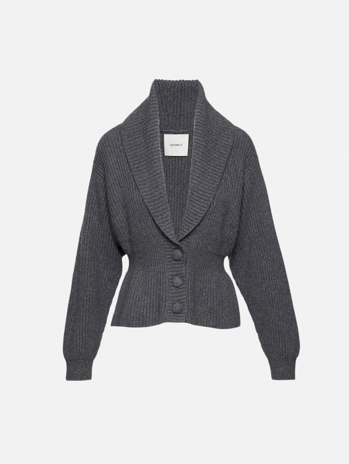 Alessandra Cardigan Jacket,LISA YANG,GRAPHITE,Image 1
