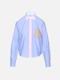 Embroidered Pocket Shirt,MARNI,SAPPHIRE,Image 1