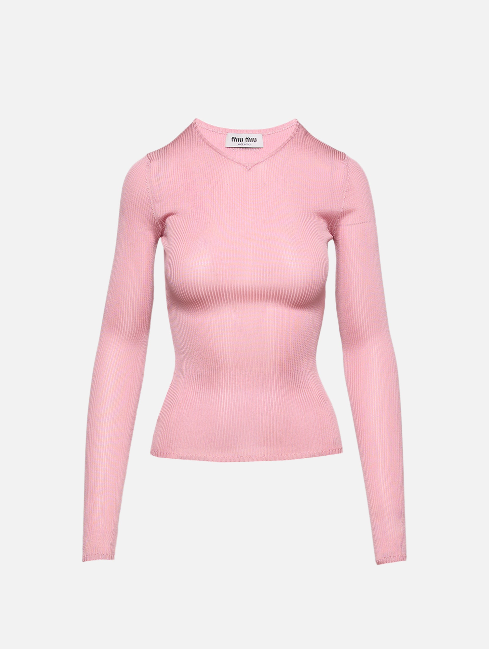 Reversible Silk Knit Top | MIU MIU | elysewalker