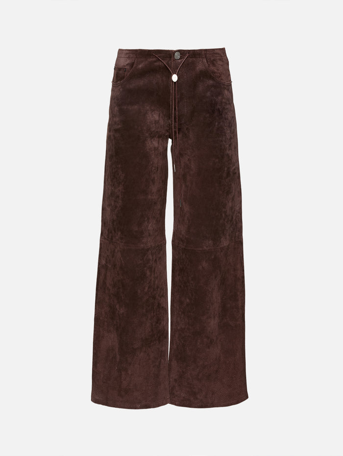 Cool Pant,STILL HERE NYC,CHOCOLATE SUEDE,Image 1