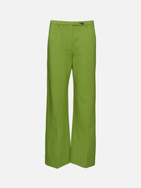 Wide Leg Trouser,MIU MIU,VERDE,Image 1