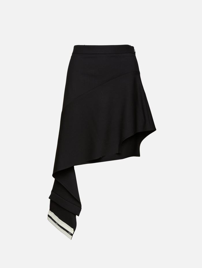 Deconstructed Pajamas Skirt,MONSE,BLACK,Image 1