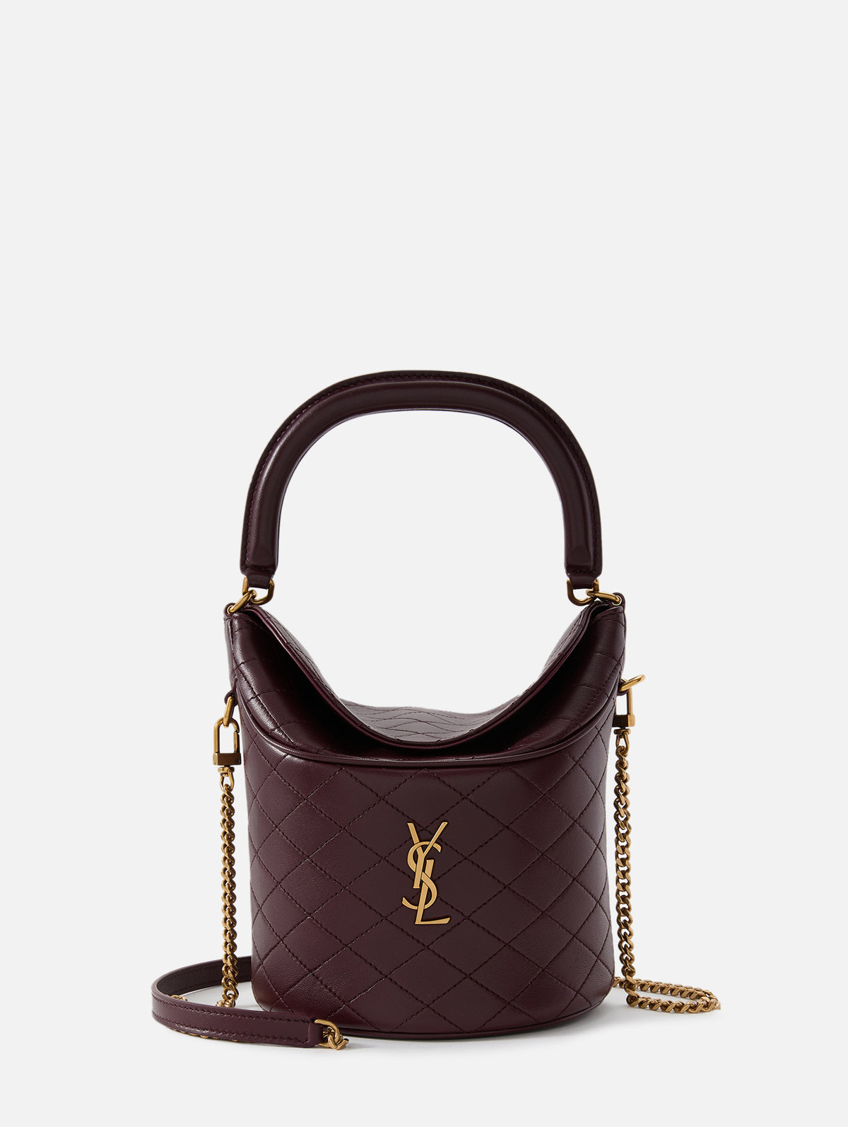 Gaby Top Handle Bucket Bag,SAINT LAURENT,HOT WINE,Image 1