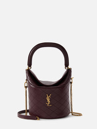 Gaby Top Handle Bucket Bag,SAINT LAURENT,HOT WINE,Image 1