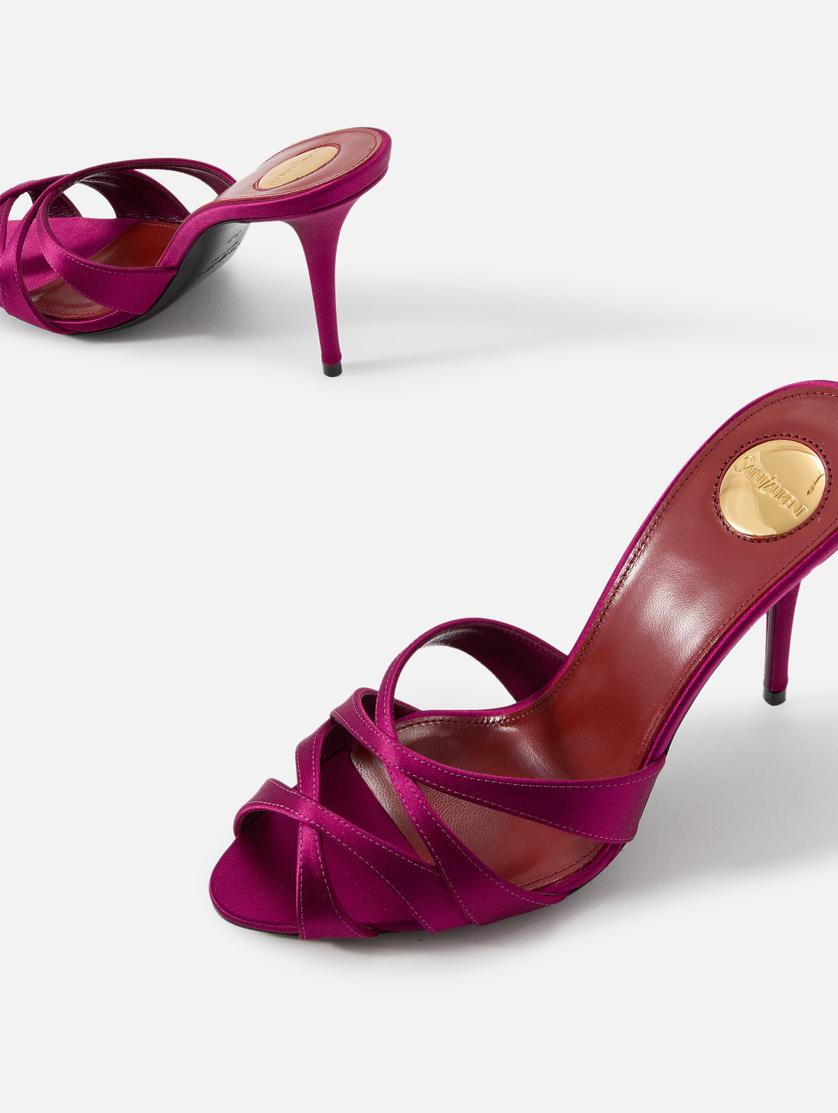 Touze Heel 95mm,SAINT LAURENT,SMASHED PRUNE,Image 2