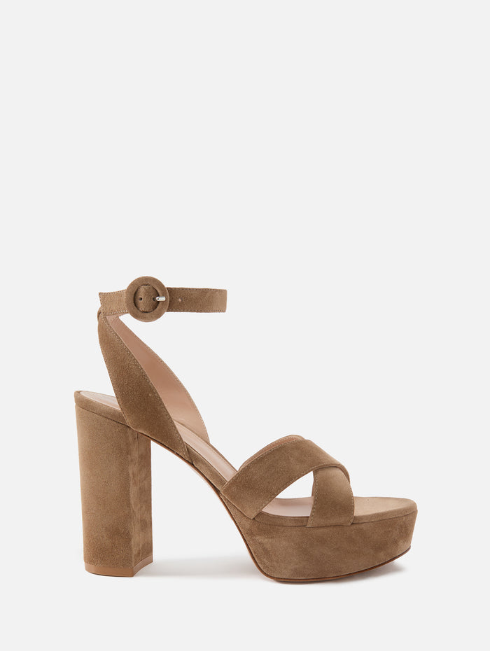 Sabrina Platform Sandal 70mm,GIANVITO ROSSI,CAMEL,Image 1