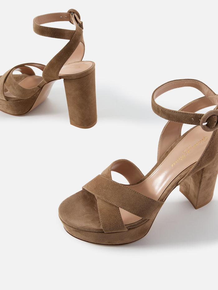 Sabrina Platform Sandal 70mm,GIANVITO ROSSI,CAMEL,Image 1