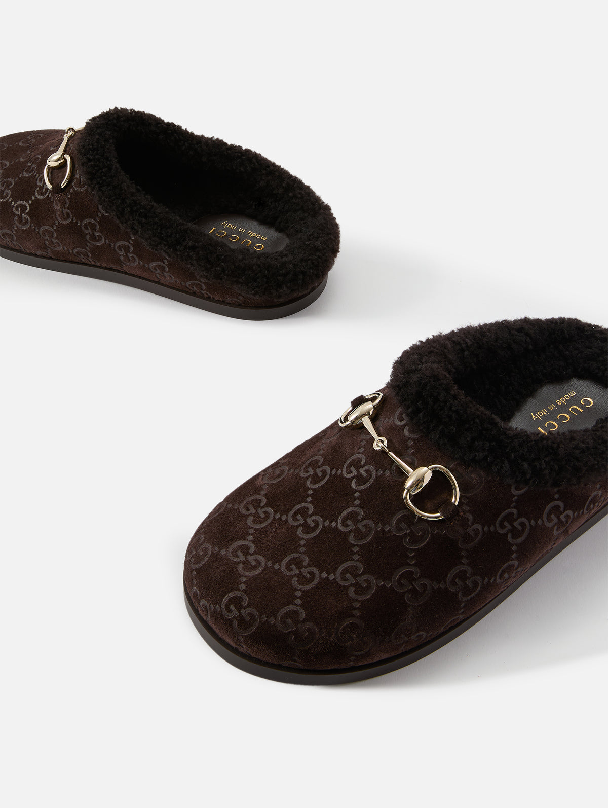 Sol Flat Mule,GUCCI,DARK BROWN,Image 2