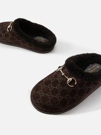 Sol Flat Mule,GUCCI,DARK BROWN,Image 2