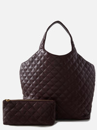 Icare Maxi Shopping Tote,SAINT LAURENT,ROUGE CABERNET,Image 3