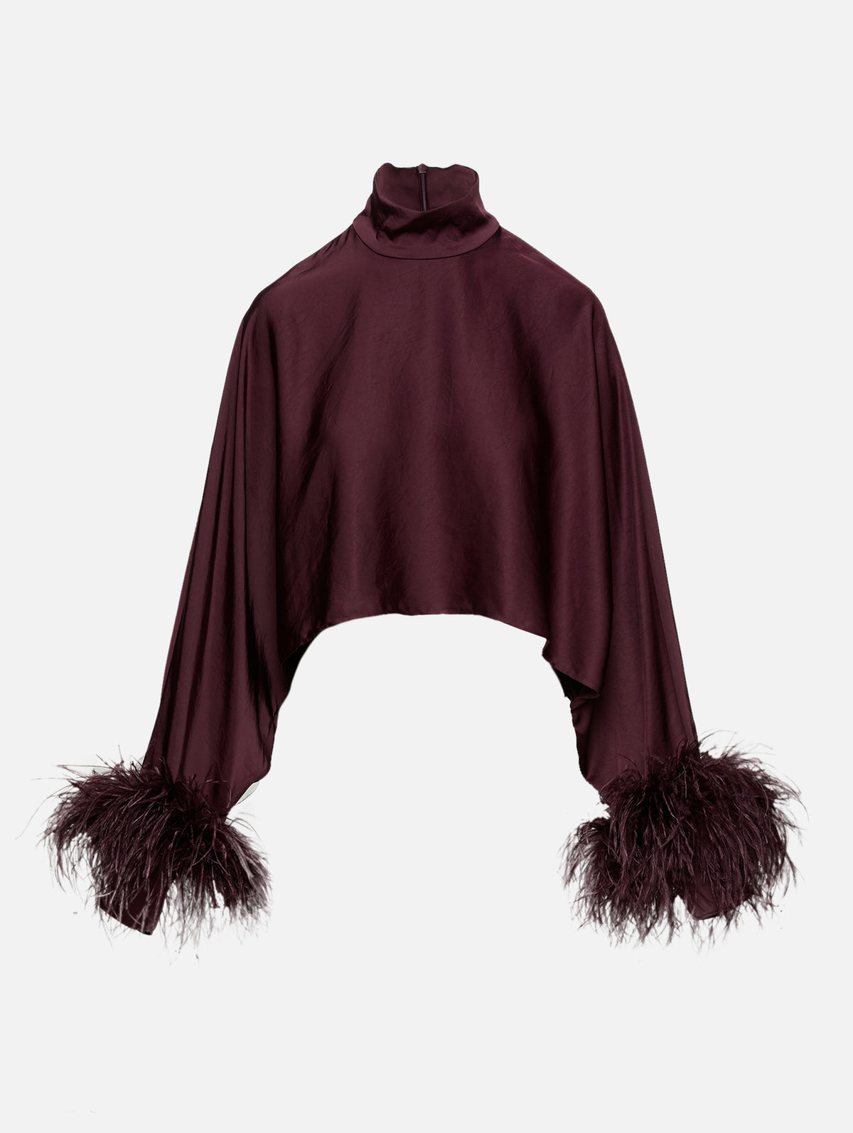 Satin Caftan Top,LAPOINTE,MULBERRY,Image 1