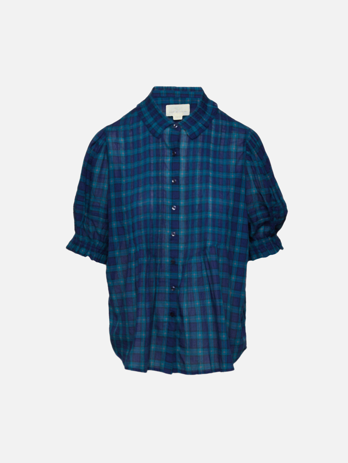 Jess Blouse,BIRDS OF PARADIS BY TROVATA,OCEANSIDE PLAID,Image 1