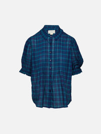 Jess Blouse,BIRDS OF PARADIS BY TROVATA,OCEANSIDE PLAID,Image 1