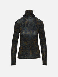 Aurelia Jersey Turtleneck Top,ULLA JOHNSON,DESERT JASPER,Image 1