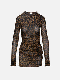 Leopard Mini Dress,SAINT LAURENT,LEOPARD,Image 1