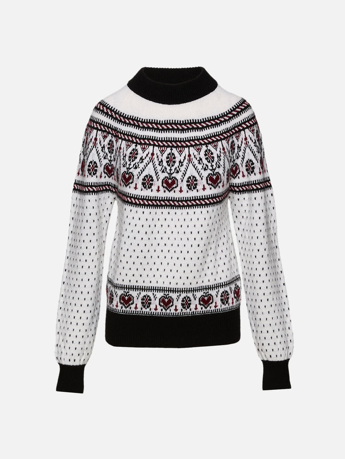 Guy Sweater,KHAITE,IVORY/RED MULTI,Image 1