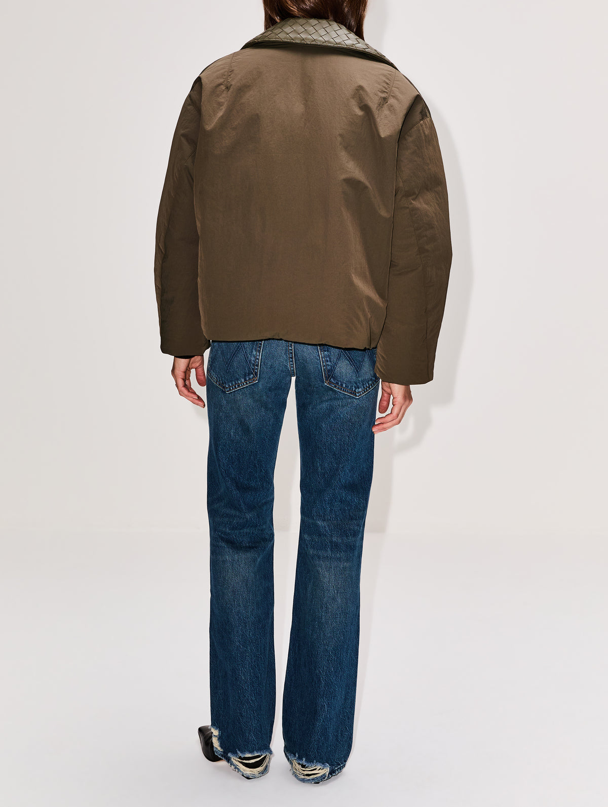 Intrecciato Collar Puffer,BOTTEGA VENETA,CAMO,Image 3