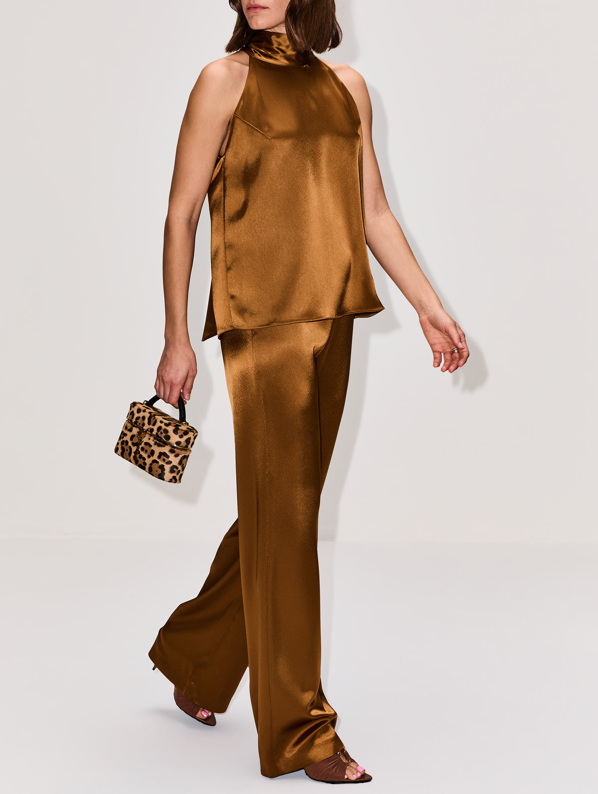 Sister Moon Trouser,GALVAN,TOFFEE,Image 3