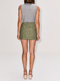 Tweed Skirt,GUCCI,GREEN/IVORY,Image 4