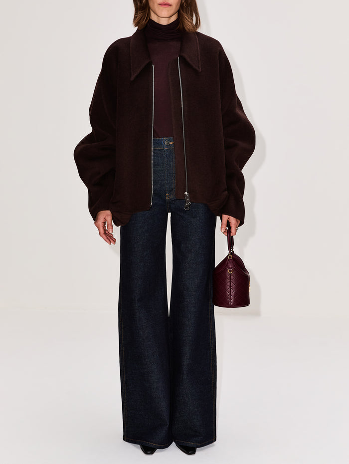 Odin Jacket,KHAITE,DARK BROWN,Image 1