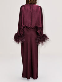 Satin Asymmetric Skirt,LAPOINTE,MULBERRY,Image 4