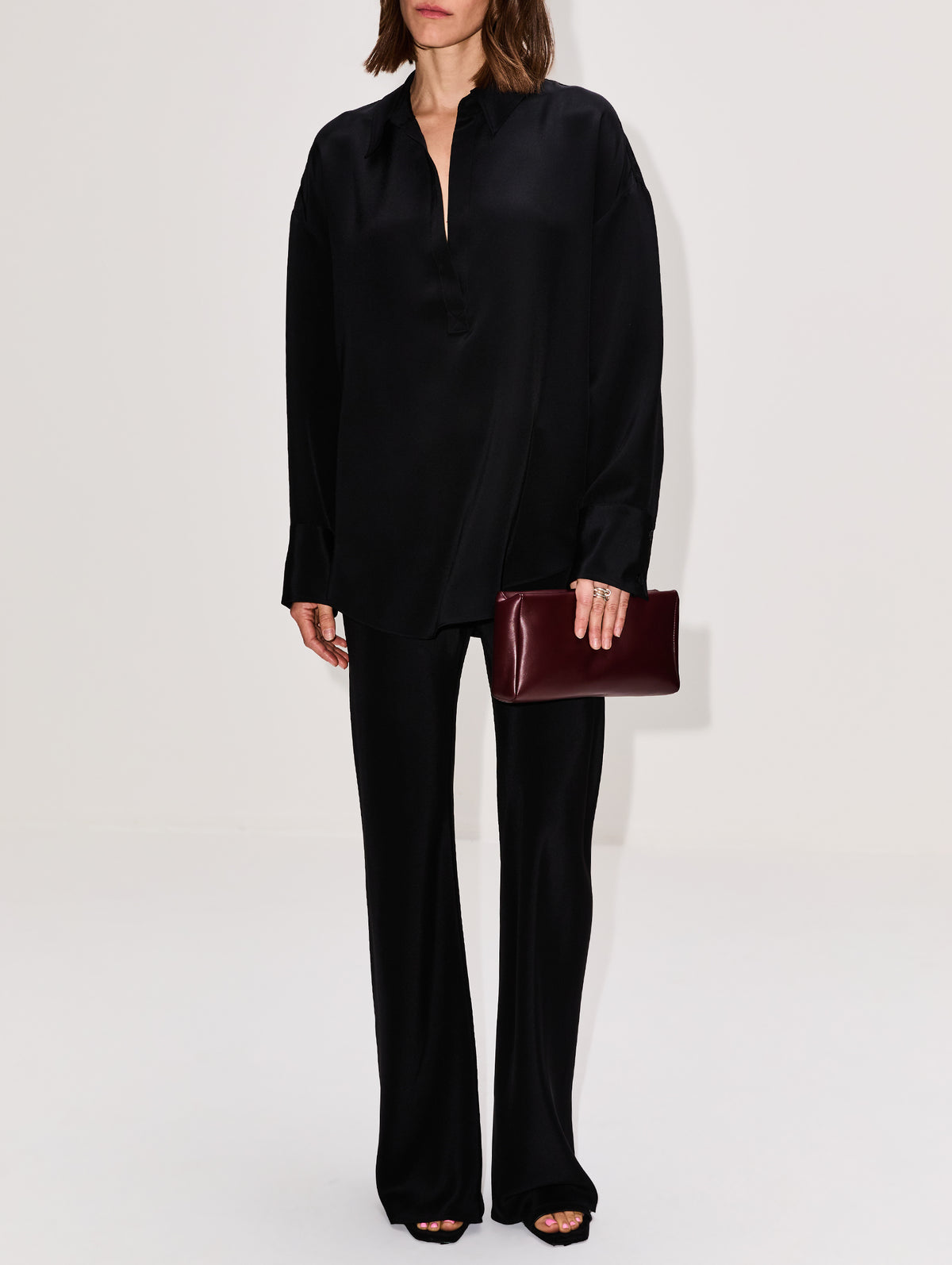 Alanna Relaxed Blouse,SABLYN,BLACK,Image 2