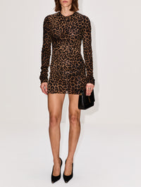 Leopard Mini Dress,SAINT LAURENT,LEOPARD,Image 2