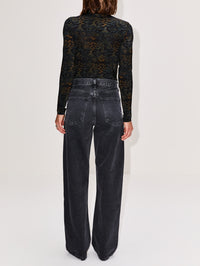 Aurelia Jersey Turtleneck Top,ULLA JOHNSON,DESERT JASPER,Image 3