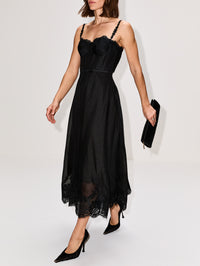 Hypnotic Lace Trim Gown,ZIMMERMANN,BLACK,Image 3