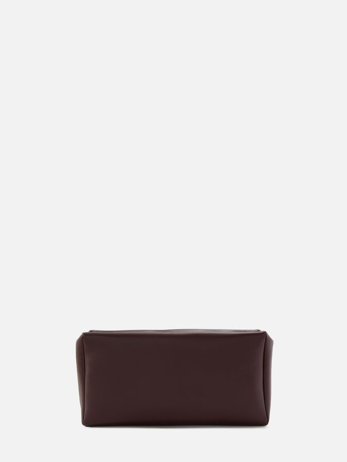 Squared Compact Clutch,THE ROW,BURGUNDY,Image 1
