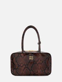 Beau Top Handle Bag,MIU MIU,TABACCO,Image 1