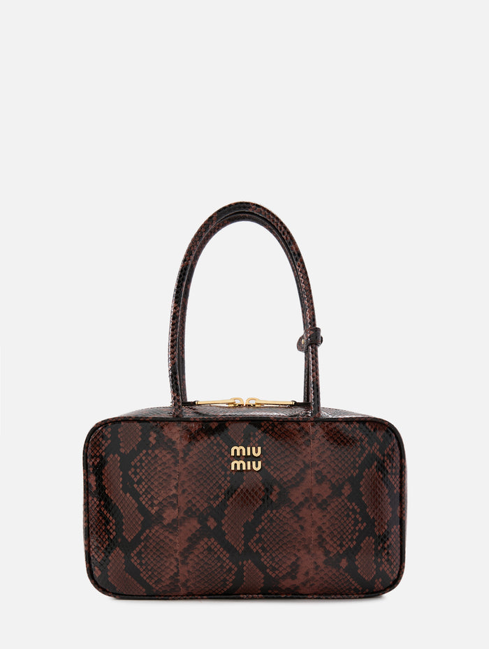 Beau Top Handle Bag,MIU MIU,TABACCO,Image 1