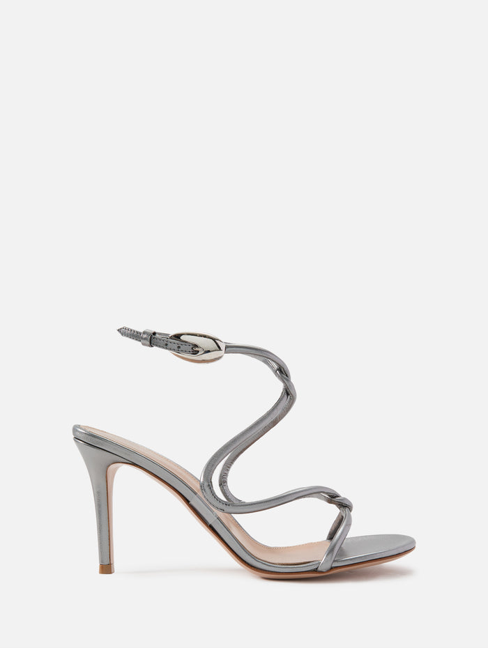 Black Mamba Strappy Sandal 85mm,GIANVITO ROSSI,STEEL TRASP,Image 1