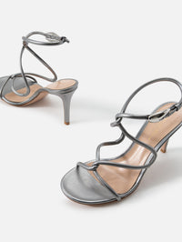 Black Mamba Strappy Sandal 85mm,GIANVITO ROSSI,STEEL TRASP,Image 2