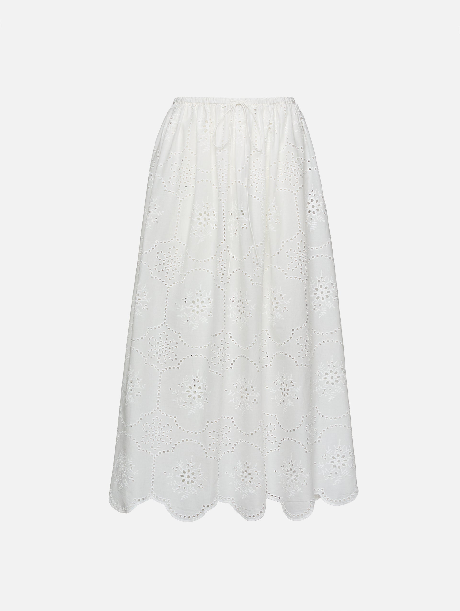 Broderie Midi Skirt | MATTEAU | elysewalker