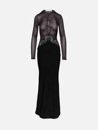 Open Twist Lace Dress,CHRISTOPHER ESBER,CARBON/BLACK,Image 1