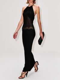 Draped Tulle Column Dress,CHRISTOPHER ESBER,BLACK,Image 3