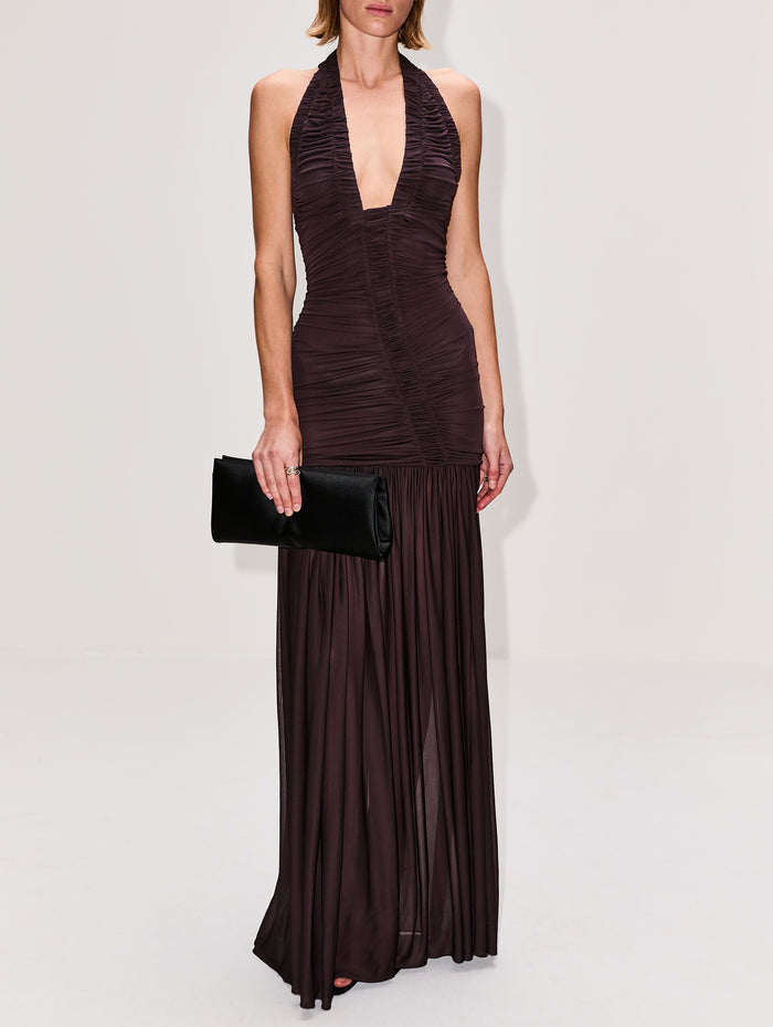 Orion Gown,CHRISTOPHER ESBER,MALBEC,Image 1