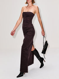 Corduroy Tailored Column Skirt,CHRISTOPHER ESBER,MALBEC,Image 3