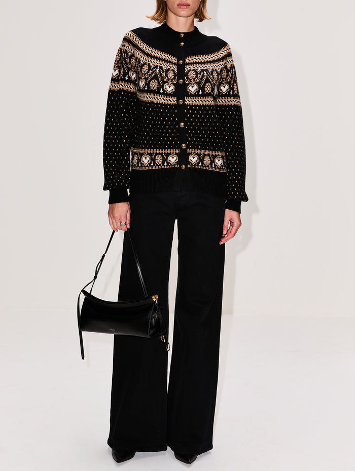 Marc Cardigan,KHAITE,BLACK/CAMEL,Image 1