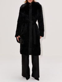 Alpine Coat,LA LIGNE,BLACK,Image 2