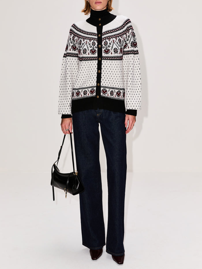 Marc Cardigan,KHAITE,IVORY/RED MULTI,Image 1