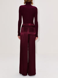 Brooke Pleat Trouser,SABLYN,BORDEAUX,Image 4