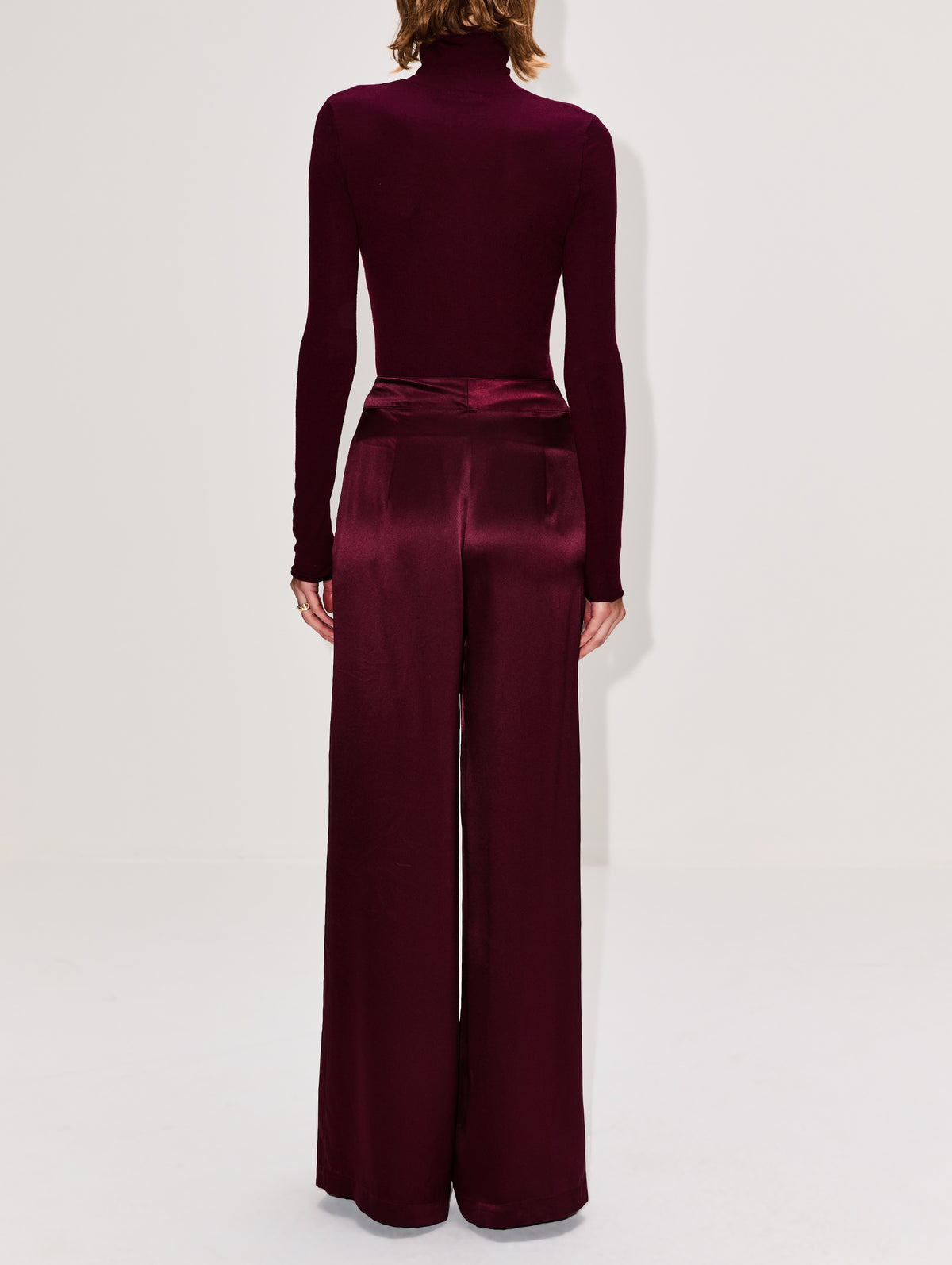 Belle Slim Turtleneck Top,SABLYN,BORDEAUX,Image 3
