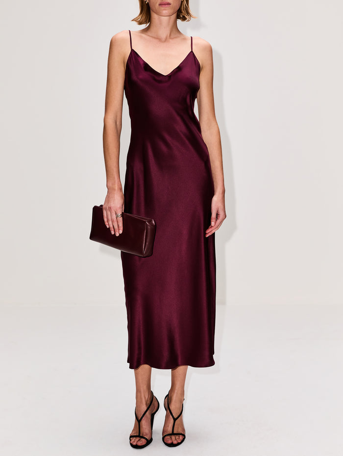 Taylor Bias Cut Dress,SABLYN,BORDEAUX,Image 1