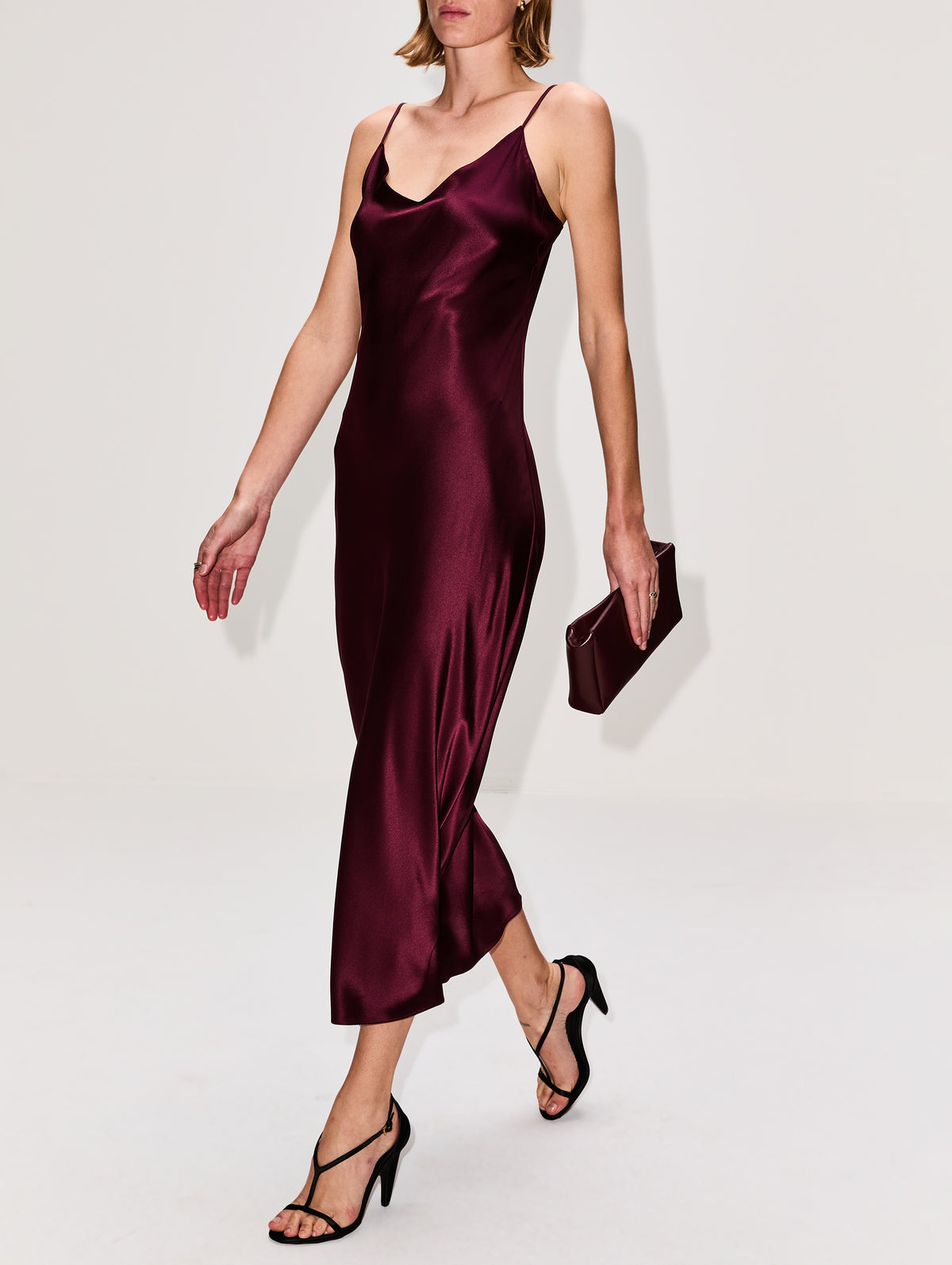 Taylor Bias Cut Dress,SABLYN,BORDEAUX,Image 3