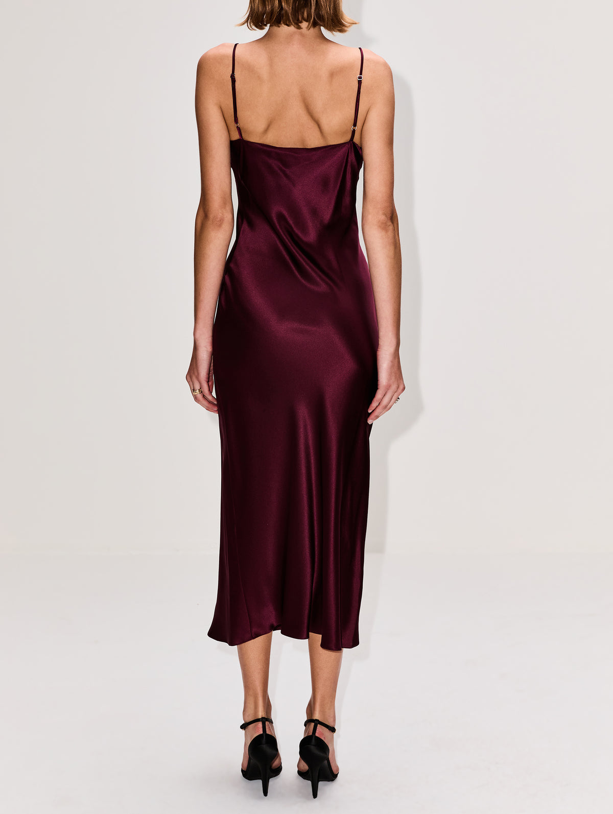 Taylor Bias Cut Dress,SABLYN,BORDEAUX,Image 4