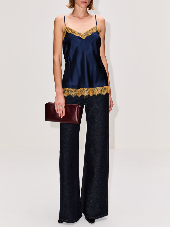 Lace Camisole,LA LIGNE,MIDNIGHT/MUSTARD,Image 1